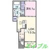 メゾン・ド・アイ 1LDKの間取り