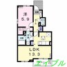 クレア・フォートⅡ 1LDKの間取り