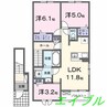 チェリー　レジデンス 2LDKの間取り