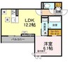 セイル吉備 1LDKの間取り
