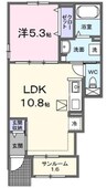 グレイスメゾン　Ａ 1LDKの間取り