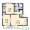 グランドールⅡ　C棟 2LDKの間取り