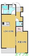 セレノア 1LDKの間取り