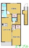 セレノア 2LDKの間取り