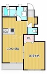 アルファ・今保 1LDKの間取り