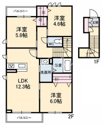 間取図 フェリーチェガーデンB棟