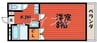 ピュアグレース庭瀬 1Kの間取り