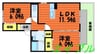 ウィルモア 2LDKの間取り