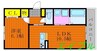 D-room浜野南　B棟 1LDKの間取り