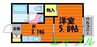 メゾン　デラW　C棟 1Kの間取り