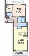 サンディア 1LDKの間取り