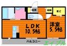 アステール白楽町 1LDKの間取り