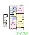 カメリア　ヒルズ 2LDKの間取り