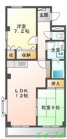 サンピア大福 2LDKの間取り