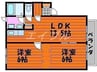 ボヌールＡ 2LDKの間取り