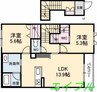 テッラポルト 2LDKの間取り