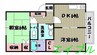 箕島ハイツ 2DKの間取り