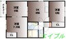 コーポ高木Ａ棟 3DKの間取り