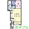 ラ・ベルコリーヌＡ 1LDKの間取り