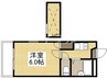 真壁第３レジデンス 1Kの間取り