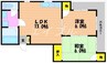 ハイツエメラルド 2LDKの間取り