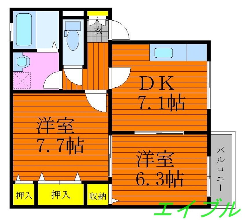 間取図 パティオ・ヴェルデ　A棟