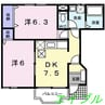 柊 2DKの間取り