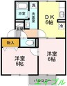 ウィルモア辰巳 2DKの間取り
