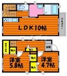 白楽町一戸建 2LDKの間取り