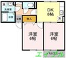ピオーネ三宅 2DKの間取り