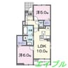 ホワイトハウス 2LDKの間取り