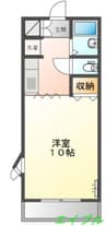 フルハウス 1Kの間取り