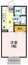 コンフォート 1Kの間取り