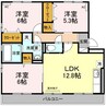ラーバンコートⅡ番館 3LDKの間取り