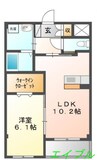 アメニティハイツ 1LDKの間取り