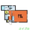 at西之浦 1Rの間取り