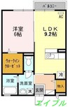 ノールヴィラージュ 1LDKの間取り