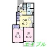 イーストメゾン　Ⅱ 2DKの間取り