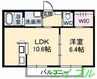 ローズ・パール　A棟 1LDKの間取り