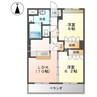 サンライズ亀甲 2LDKの間取り