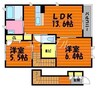 パルテ・リモーネ 2LDKの間取り