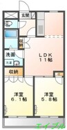 フェアリー芳明 2LDKの間取り