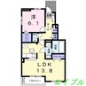ヴァンヴェール　Ⅰ 1LDKの間取り
