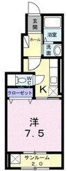 メゾン・フロイデ 1Kの間取り