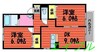 ウィルモア 2DKの間取り