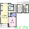 マルケスＢ 1LDKの間取り