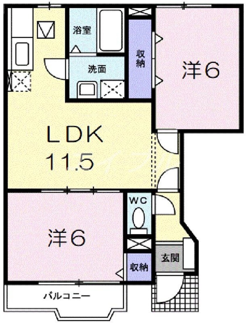 間取図 サンライズオアシスＤ