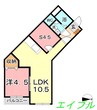 シャレーミーユ 1LDK+Sの間取り