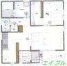 新保貸家 1LDKの間取り