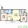 シャーメゾン　カームヴィラ 2LDKの間取り